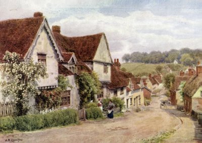 The Village Street, Kersey, Suffolk by Alfred Robert Quinton